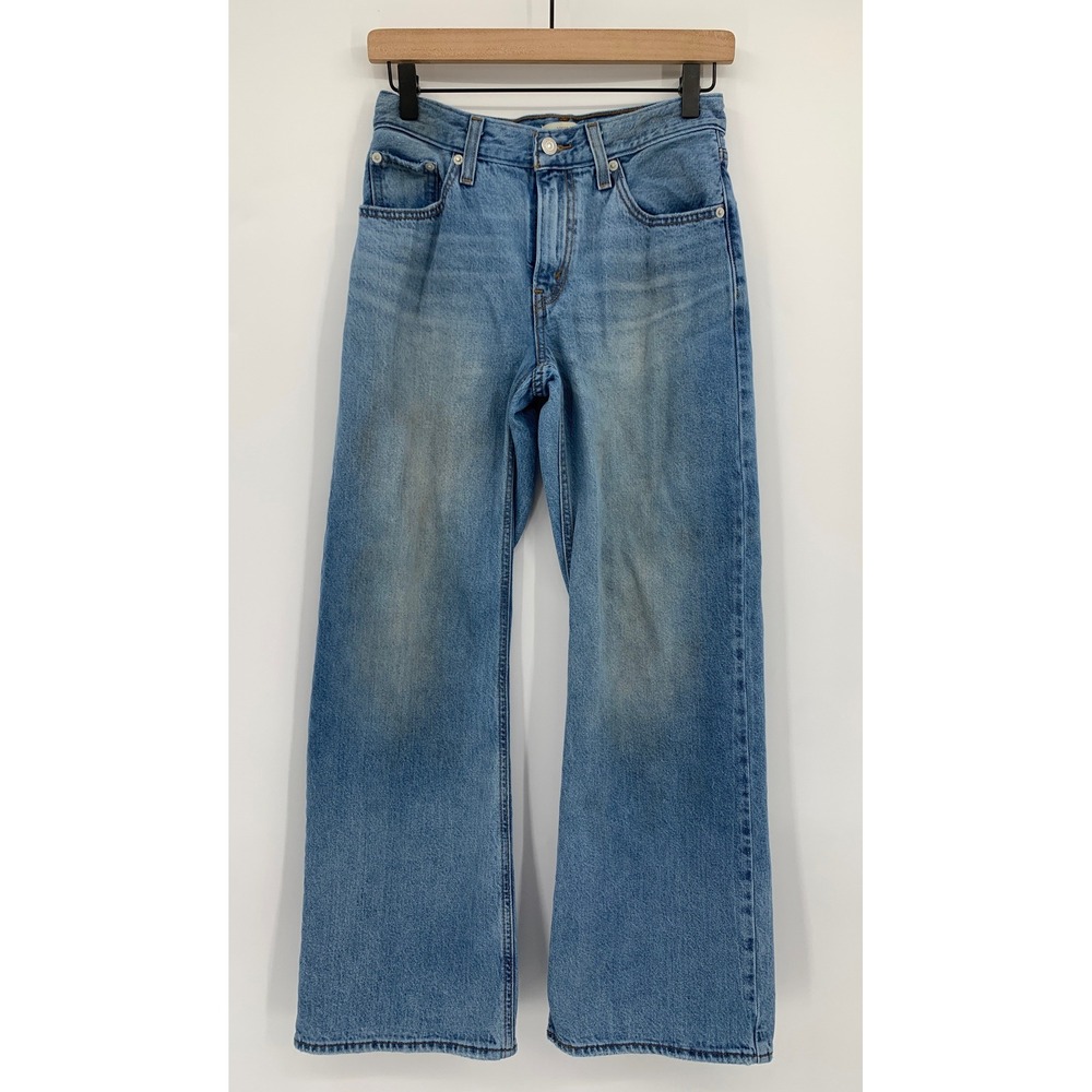 Levis Wide Leg Jeans Womens 25 Blue Mud Wash Loose Boot Denim Pants